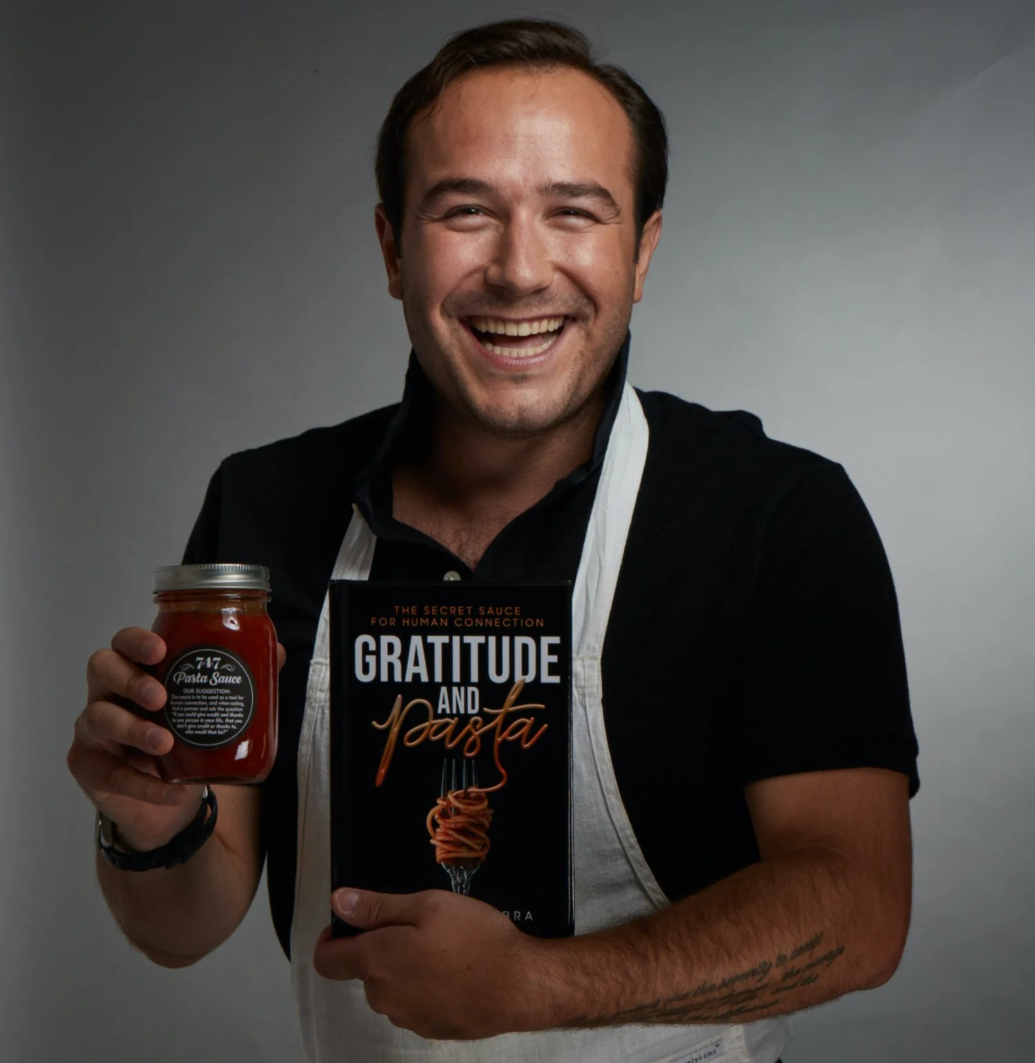 Chris Schembra smiling with Gratitude and Pasta